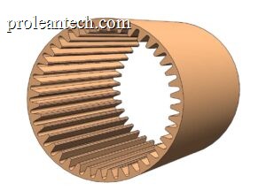 Grooves parallel to the axis of the workpiece