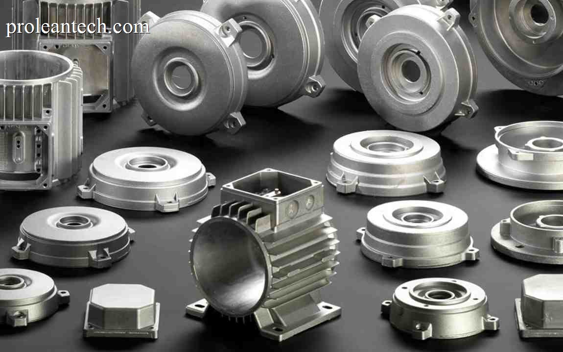 Multiple aluminum die-cast shapes and designs.