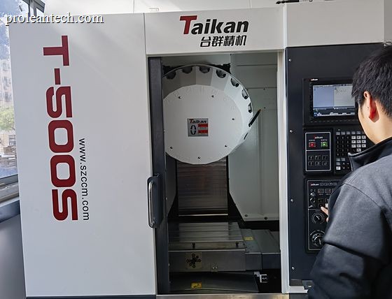 A Taikan T-500S vertical machining centre with the model nameplate clearly visible