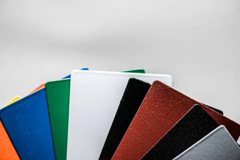 Powder coating finish parts with various colors
