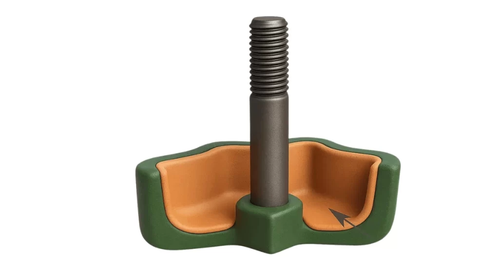 Overmolding screw fastener