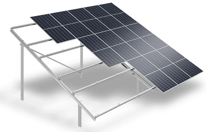 Solar panel mounting structure made from galvanized steel