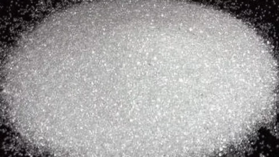 Glass beads on the surface of metal for bead blast finishing