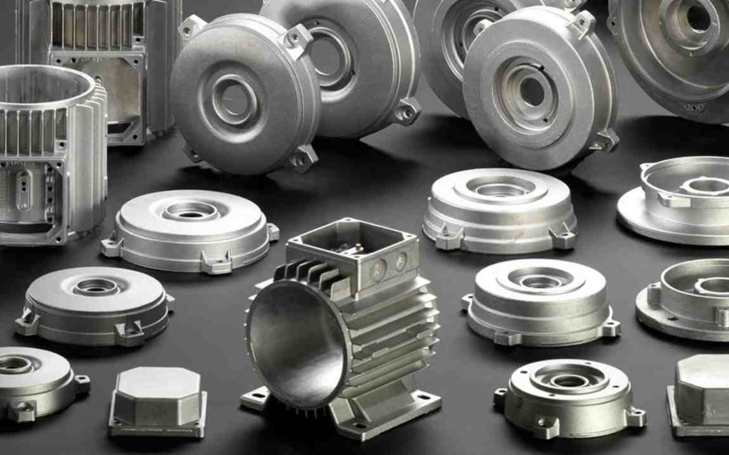 Multiple aluminum die-cast shapes and designs.