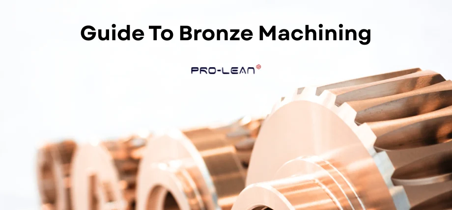 bronze gears with text “guide to bronze machining”