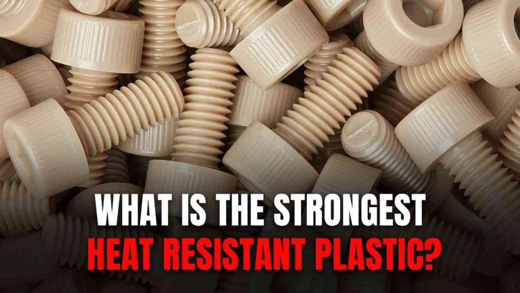 A pile of many small, beige-colored plastic screws and bolts.