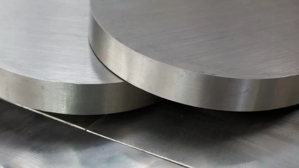 Cut pieces of precipitation-hardening stainless steel are displayed.