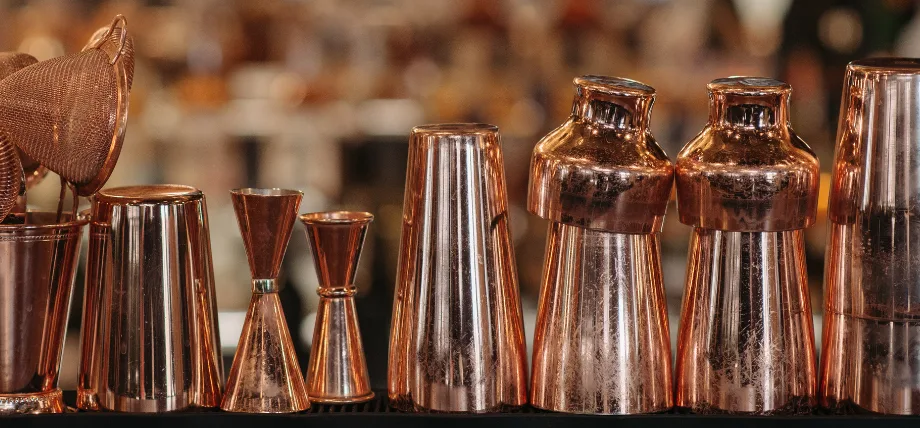 shakers on a bar table