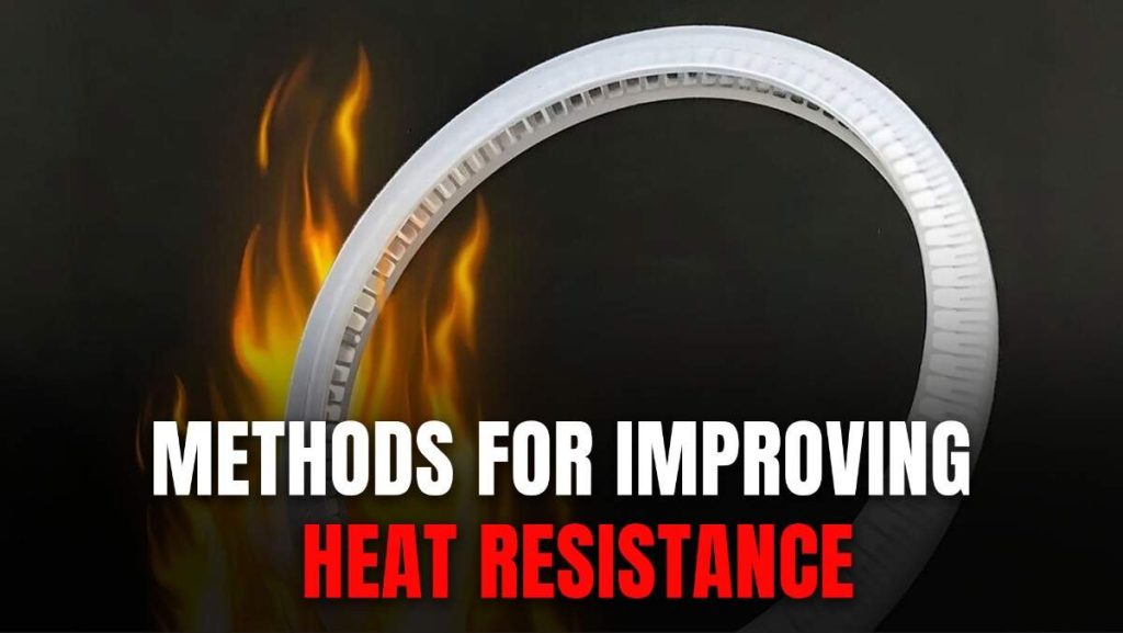 White plastic ring partially engulfed in flames.