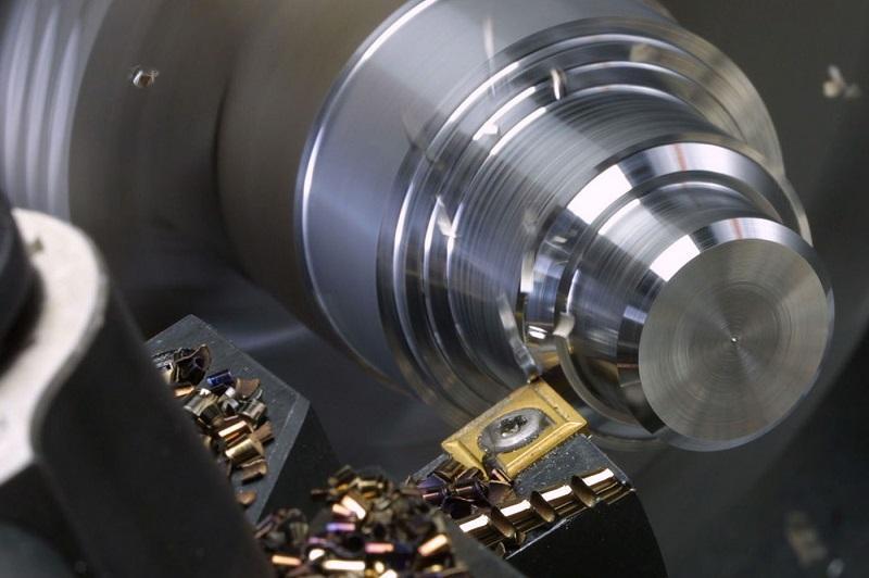An image showing a continuous chip formation during stainless steel turning