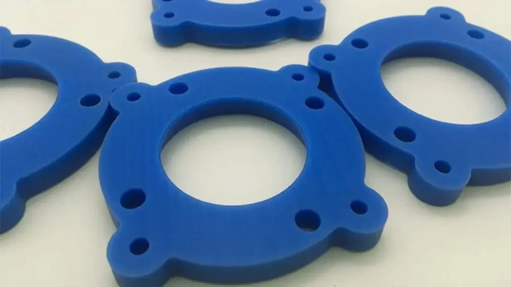 PVC plastic products in dark blue color, showing their durable design