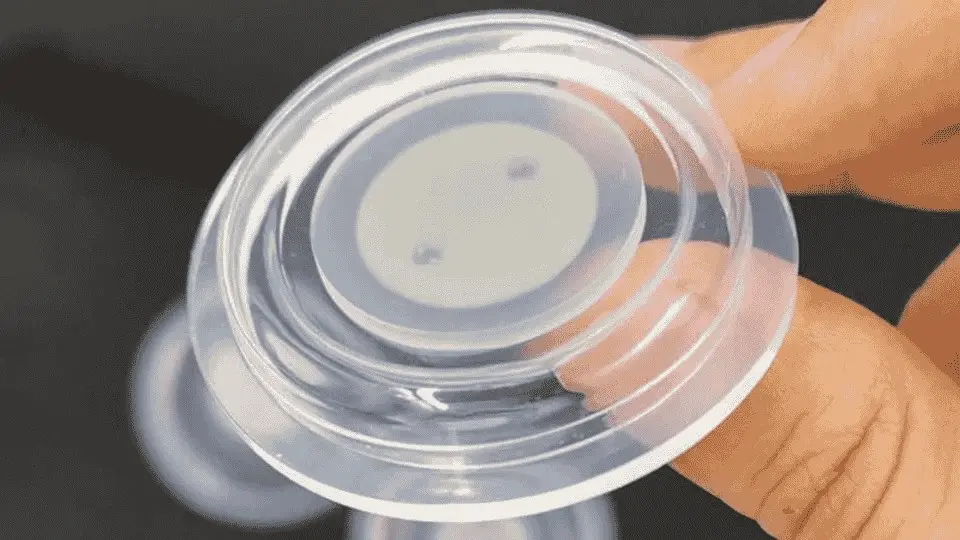 Close-up image of a person holding a rubber overmolded product.
