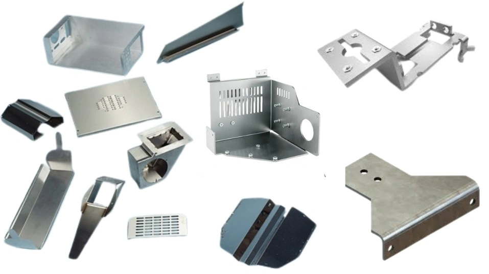 An image showing finished sheet metal parts made with press brake bending 