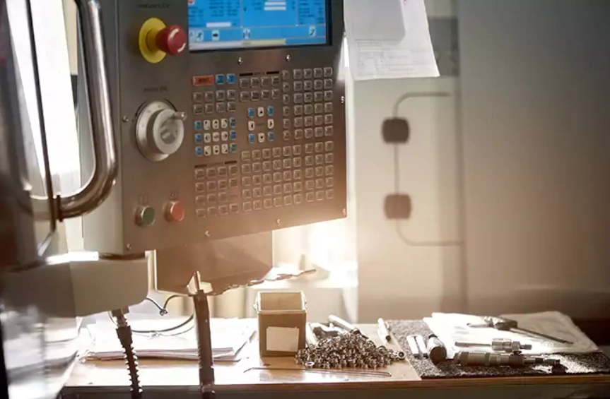 An image of a control panel of a CNC machine