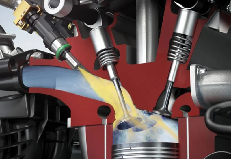 An image depicting the port fuel injection setup