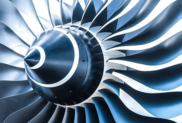 cnc-machined aircraft engine blade with intricate design