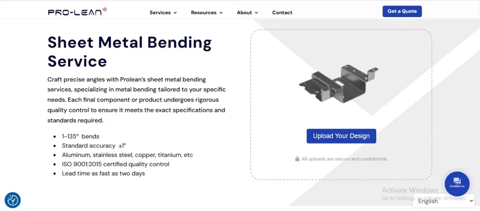 A showcase of our sheet metal bending services, demonstrating the ability, how we help you achieve angles from 1° to 135° with precision accuracy of ±1°, while adhering to ISO standards for quality standards.