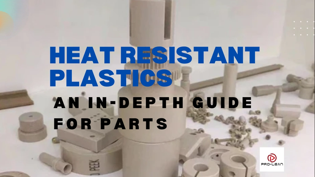 An image of heat-resistant plastic parts on a gray background