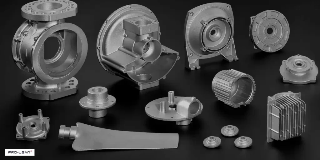 Selection of cast aluminum components.