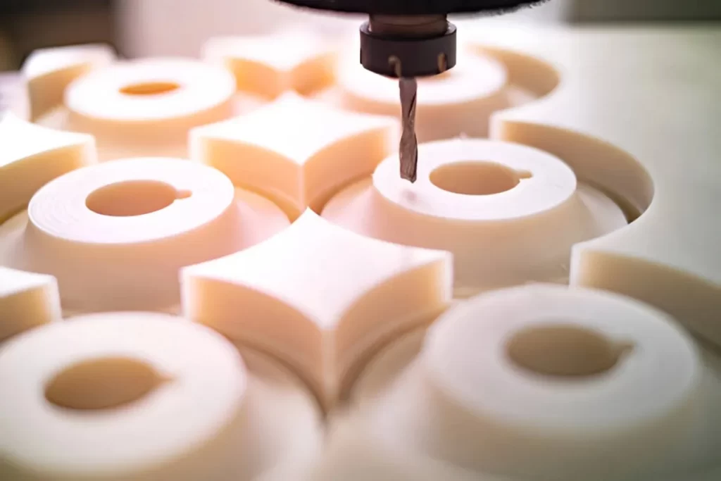 The image shows CNC CNC-milled ABS plastic part.
