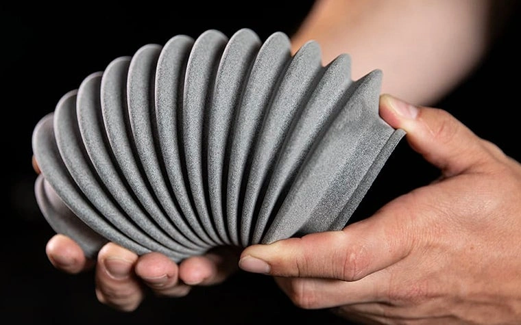 A flexible bellows component made of TPU material