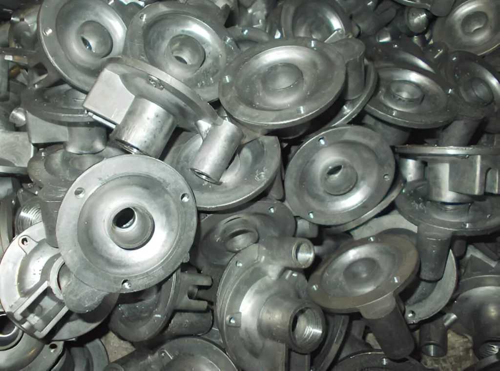 Various metal cast products grouped together.